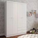 Ver imagem 2 de Guarda Roupa Infantil 4 P 3 G 103 Cm Louise Branco Reajl Moveis