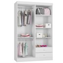 Ver imagem 3 de Guarda Roupa Infantil 4 P 3 G 103 Cm Louise Branco Reajl Moveis