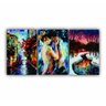 Quadro Decorativo Casal Amor Luxo Pintura - Kit 3 telas - 150 x 100 cm - Chassi - 1