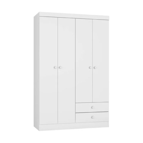 Guarda Roupa Infantil Louise 4 Portas  - Moveis Leartam