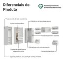 Ver imagem 4 de Quarto Completo de Canto Casal 610 Cm com Mesa de Cabeceira Branco Neo Madesa