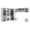 Ver imagem 5 de Quarto Completo de Canto Casal 610 Cm com Mesa de Cabeceira Branco Neo Madesa