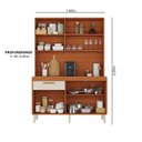 Ver imagem 3 de Cozinha Compacta 5 Portas 1 Gaveta 140cm com Nicho Dunas Itatiaia Marrom/Cinamomo/Off White