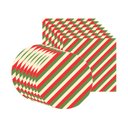 Ver imagem 1 de Kit Sousplat + Guardanapo Natal Fundo Listrado - 8 Peças - sem Base