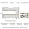 Armário de Cozinha Completa de Canto Veneza Multimóveis V2067 Branco/Dourado - 6