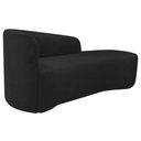 Ver imagem 4 de Kit Sofá Curvo França 140cm Ld. e 2 Poltronas Luiza Max Conforto, Bouclé Preto