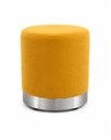 Ver imagem 3 de Puff Rodapé Prata, Cor Amarelo Veludo - Let Móveis