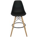 Ver imagem 2 de Banqueta Eames Eiffel de Madeira Assento Preto Preto