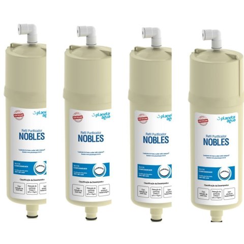 Kit 4 Un Refil Purificador Nobles Encaixe Especial Compatível com Aparelhos: Europa Noblesse Plus, e