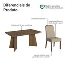 Ver imagem 4 de Conjunto Sala de Jantar Tampo de Madeira 4 Cadeiras Rustic/imperial Évora Madesa