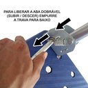 Ver imagem 4 de Carrinho Carga Plataforma 150kg 4 Rodas Dobravel Multifuncional Transporte Armazem Base Aluminio Ref