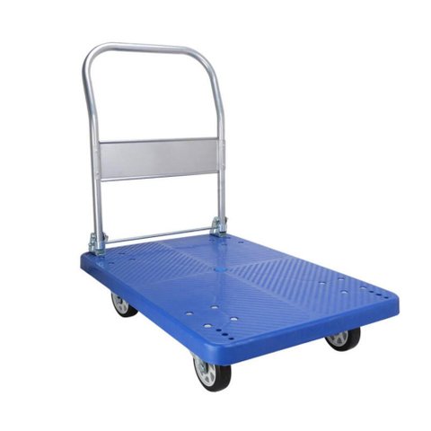 Carrinho Carga Plataforma 150kg 4 Rodas Dobravel Multifuncional Transporte Armazem Base Aluminio Ref