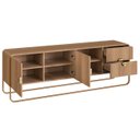 Ver imagem 5 de Rack Bancada Tv 70 Pol 180cm 2 Portas Mario Hanover/dourado A10 - Mpozenato