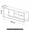 Ver imagem 4 de Rack Bancada Tv 70 Pol 180cm 2 Portas Mario Hanover/dourado A10 - Mpozenato