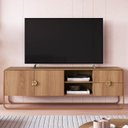 Ver imagem 1 de Rack Bancada Tv 70 Pol 180cm 2 Portas Mario Hanover/dourado A10 - Mpozenato