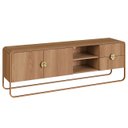 Ver imagem 2 de Rack Bancada Tv 70 Pol 180cm 2 Portas Mario Hanover/dourado A10 - Mpozenato