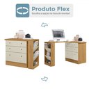 Ver imagem 4 de Cômoda 3 Gavetas com Mesa Giratória Freijo/off White - Qmovi