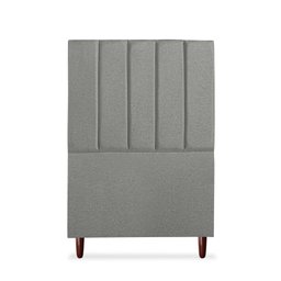 Cabeceira Estofada Cama Box Solteiro Carla 90cm Linho:cinza Escuro - 1
