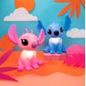 LUMINÁRIA ABAJUR ANGEL STITCH DISNEY + LÂMPADA DE LED - 2