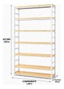 Ver imagem 4 de Estante Multiuso Organizador Livreiro Estilo Industrial 180x140 Branco Natural