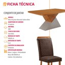 Ver imagem 7 de Mesa de Jantar Aster 180 cm Tampo MDF Laminado Canto Copo com 6 Cadeiras Aline