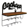Prateleira Parede Porta Condimentos e Temperos para Cozinha Cachaça Ferro e Madeira - 2