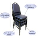 Ver imagem 3 de Cadeira para Evento Empilhável Cor Azul Marinho Encosto Redondo com Puxador Poltronas do Sul 2122