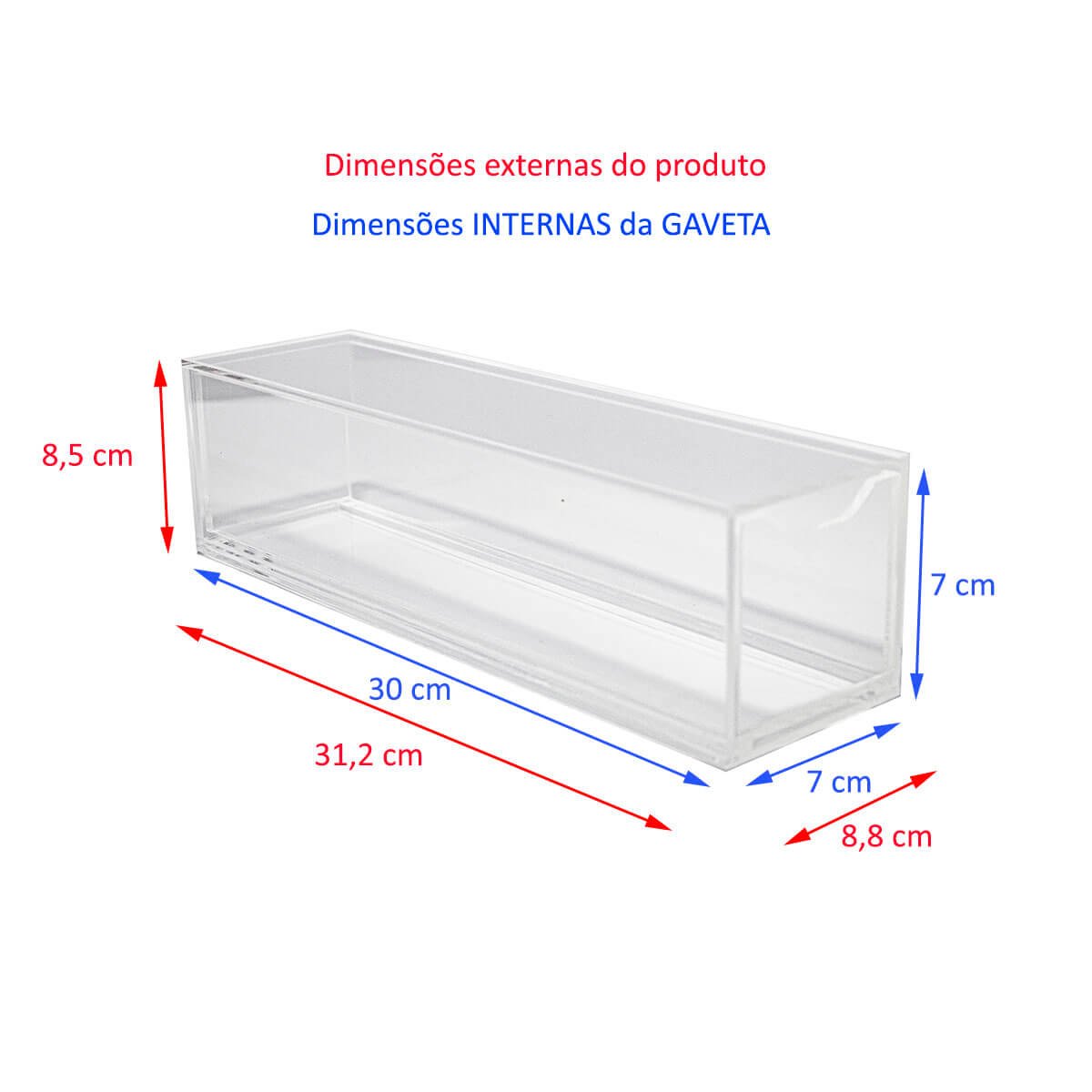 Caixa Acrílico Porta Incensos com Gaveta Centauri Acrílicos CX-INS - 6