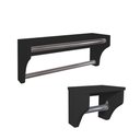 Ver imagem 2 de Kit Acessórios Para Banheiro Conjunto 2 Peças Porta Toalhas Papel Higiênico Preto Laca