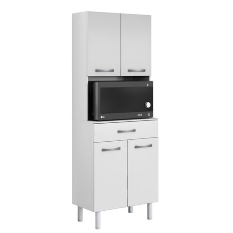 Armario Paneleiro Microondas 4 Portas 1 Gaveta 2003201 Branco Armoveis