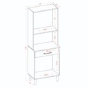 Ver imagem 4 de Armario Paneleiro Microondas 4 Portas 1 Gaveta 2003201 Branco Armoveis