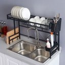 Ver imagem 2 de Escorredor de Louça Pia Cozinha Modular Suspensa Ajustavel Prato Tigela Talheres Utensilios Organiza