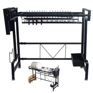 Escorredor de Louça Pia Cozinha Modular Suspensa Ajustavel Prato Tigela Talheres Utensilios Organiza