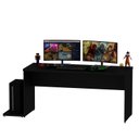 Ver imagem 2 de Mesa Gamer Escrivaninha 1600x600 Netmobil - Preto