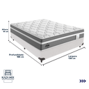 Ver imagem 3 de Cama Box e Colchão Berlim Molas Ensacadas Casal Probel: Branco