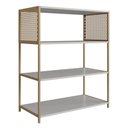 Ver imagem 5 de Estante Industrial Média Telada 77x38x94cm Arenas Dourado Mdp P1024 Placa e Ponto