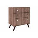 Ver imagem 1 de Cômoda Casal RT 3018 c/ 3 Gavetas Rustico - Movelbento