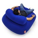 Ver mais imagens de Puff Sensorial Relax Ergonômico com Encosto e Enchimento Perolas 3mm Extrema Maciez Pufe Azul Royal