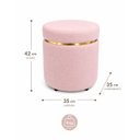 Ver imagem 2 de Kit Puff Cinta Dourada Superior Rosa Linho