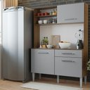 Ver imagem 1 de Armário de Cozinha Compacta 120cm Rustic/Cinza Life Madesa