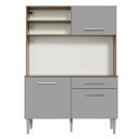 Ver mais imagens de Armário de Cozinha Compacta 120cm Rustic/Cinza Life Madesa