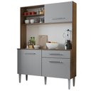 Ver imagem 3 de Armário de Cozinha Compacta 120cm Rustic/Cinza Life Madesa
