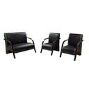 Ver imagem 1 de Kit 3 Poltronas Decorativas Vênus Braço Madeira Confortável Sala D'Salla Tecido Sinté