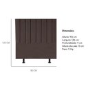 Ver imagem 2 de Cabeceira Estofada Cama Box Solteiro 90cm Laura Corino Marrom