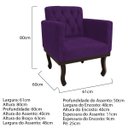 Ver imagem 4 de Kit Diva Recamier Diana 185cm Lado Direito e 01 Poltrona Classic Suede - Doce Sonho Móveis RECAMIER