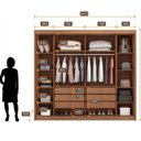 Ver imagem 6 de Guarda Roupa Casal 2 Portas 6 Gavetas 100% MDF com Espelho Blumenau Marrom/Cumaru/Fendi