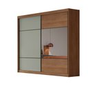 Ver imagem 3 de Guarda Roupa Casal 2 Portas 6 Gavetas 100% MDF com Espelho Blumenau Marrom/Cumaru/Fendi