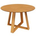 Ver imagem 3 de Mesa de Jantar Redonda 130 cm Tampo Giratório Integrado 4 a 6 Pessoas 100% MDF Dalla Costa Cor: