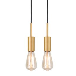 Kit 2 Luminárias Pendente Infinite Dourado Sala Cozinha - 1