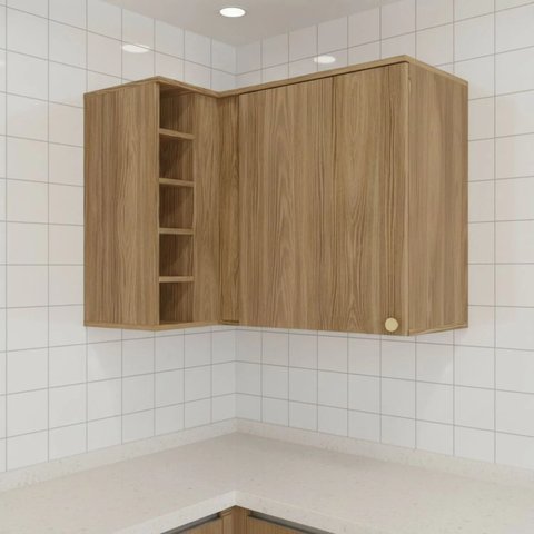 Armário Aéreo de Canto Cozinha Botanic 98cm 01 Porta Kappesberg
